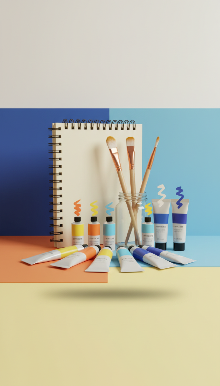 Art Supplies Set With Premium Brushes